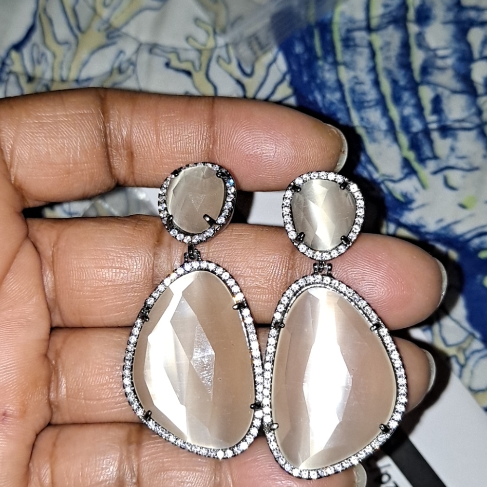 Stunning Forever Creations Emerald Cut Earrings